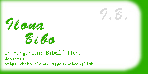 ilona bibo business card